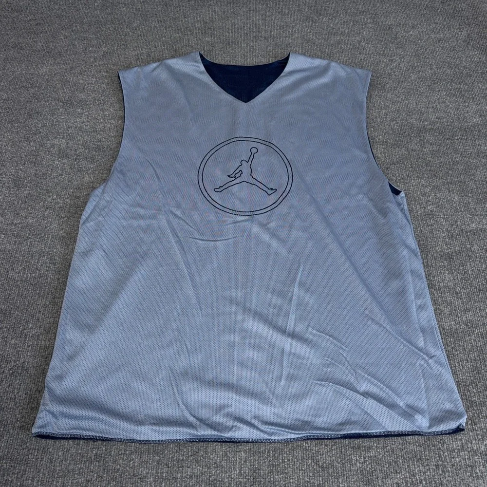 VINTAGE 90s NIKE AIR JORDAN Brand JUMPMAN REVERSIBLE JERSEY TANK TOP Mens L/XL